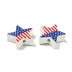 Печатные деревянные бусины&nbsp;WOOD-G022-07F