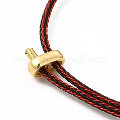 Браслет лэмпворк сглаз и латунные бусы BJEW-L679-04G