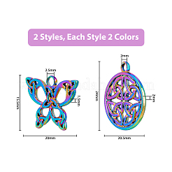 24 шт. 6 стиля подвески из нержавеющей стали 201&nbsp;STAS-DC0013-69
