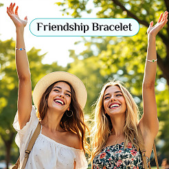 6шт 6 стиля стеклянных бусин плетеные браслеты из бусин&nbsp;BJEW-TA0001-21