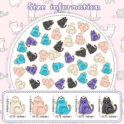 50шт 5 цвета сплава эмалевые подвески&nbsp;ENAM-SZ0002-86