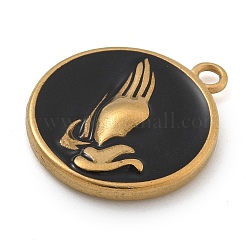 Подвески из нержавеющей стали 304 с эмалью&nbsp;STAS-M084-09G-02