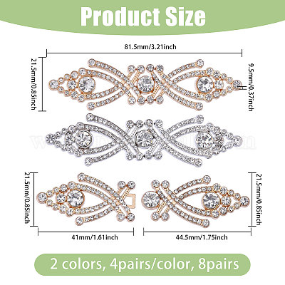 8 пара двухцветных застежек из сплава пластика FIND-CA0010-90A-1