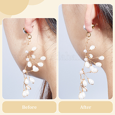 24 шт. Латунные гайки для ушей&nbsp;KK-ME0003-65G-1