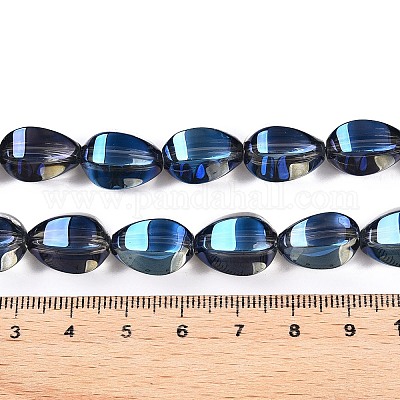 Стеклянные бусины с гальваническим покрытием &nbsp;EGLA-T028-01O-1