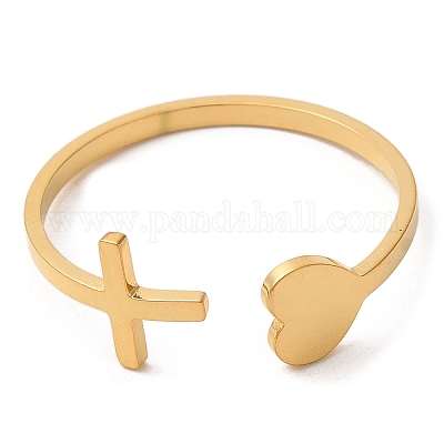 Открытое манжетное кольцо из нержавеющей стали 304&nbsp;LS-RJEW-Z026-03G-1