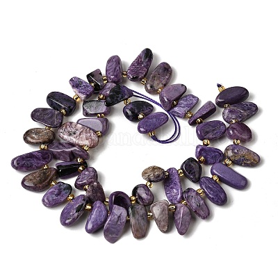 Естественно чароитовыми бисер пряди&nbsp;G-P604-A29-01-1