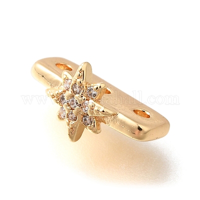 Латунные микропаве прозрачные кубические циркониевые распорки KK-C031-48G-1