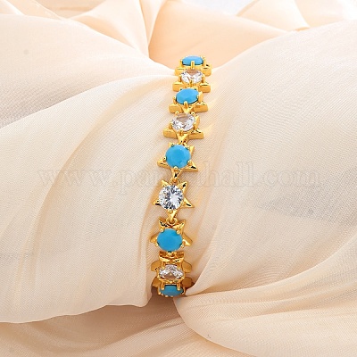 Женские браслеты из латуни с кубическими циркониями LN8502-1-1