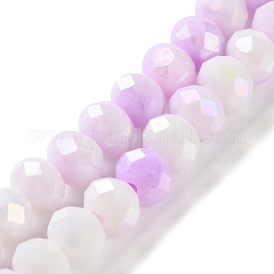 Стеклянные бусины с гальваническим покрытием  LAMP-S068-02Q-1