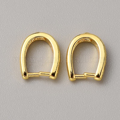 Латунь микро паве прозрачный кубический цирконий застежка на дужках ZIRC-WH0004-06G-1