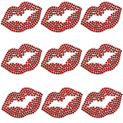 Стразы из смолы для губ hotfix (клей-расплав на обратной стороне)&nbsp;DIY-WH20013-44-1