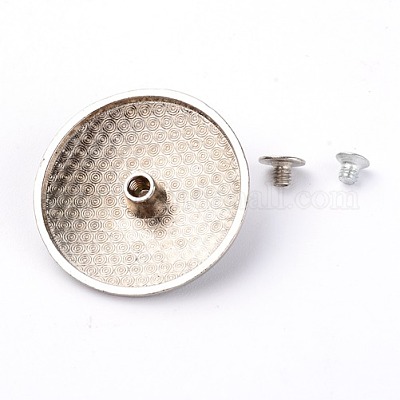 Заклепка винта сплава & имитация бирюзы корабля твердая PALLOY-WH0084-09B-1