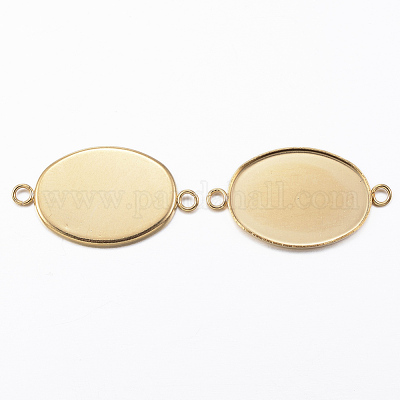 Ионное покрытие (IP) 304 нержавеющая сталь кабошон коннектор настройки STAS-H394-01G-1