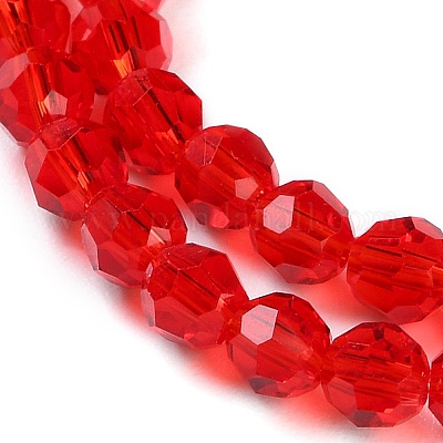 Прозрачные стеклянные бусины&nbsp;GLAA-Q104-01A-1