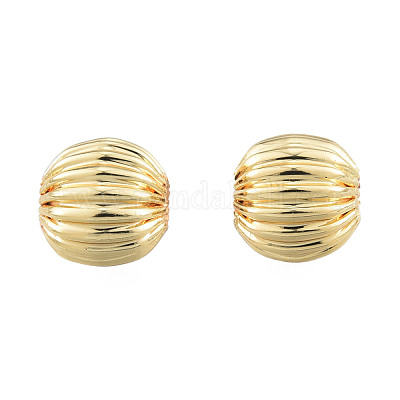 Латунные рифленые бусины&nbsp;KK-N259-27B-1