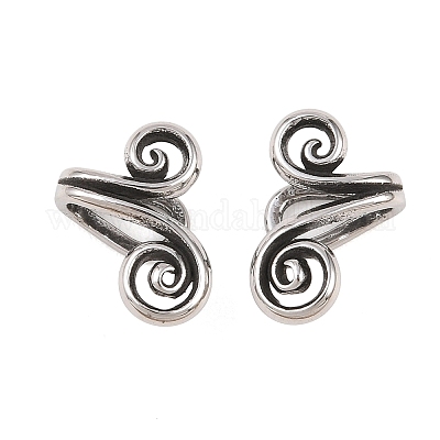 Серьги-цветы из нержавеющей стали 316&nbsp;AJEW-C044-07B-AS-1