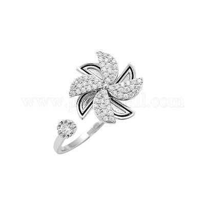 Вращающиеся латунные кольца-манжеты с микропаве из кубического циркония&nbsp;FS-WGABA94-02-1