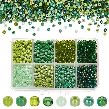 Смешанный стиль 6/0 круглый стеклянный бусины SEED-PH0006-4mm-08-1