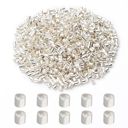 Зажимные бусины из латуни KK-YW0002-02S-1