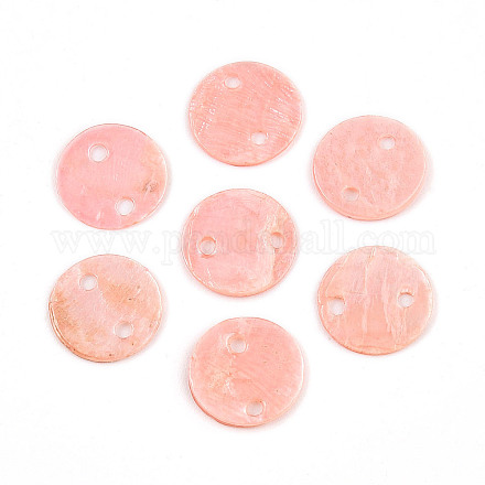 Окрашенные распылением натуральные подвески с соединителем оболочки Capiz SSHEL-N039-03D-1