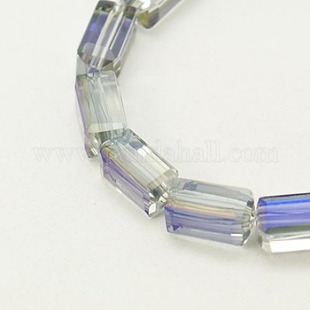 Гальванические стеклянные бусины&nbsp;EGLA-J023-8x4mm-02-1