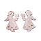 Undyed Wood Pendants, Angel, Antique White, 74x52x2mm, Hole: 1.6mm