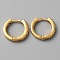 Brass Micro Pave Cubic Zirconia Hoop Earrings, Real 18K Gold Plated, 13x14x2mm