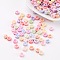 Acrylic Beads, Mixed Letters, Flat Round, Mixed Color, 7x3.5mm, about 2500pcs/500g