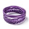 4Pcs 4 Style Plastic Cord Braided Jelly Stretch Bracelets Set, Lightweight Cute Bracelets for Women, Purple, Inner Diameter: 2-1/2 inch(6.2~6.5cm), 1Pc/style