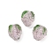 Handmade Lampwork Beads, Strawberry, Pink, 14~15x14~15mm, Hole: 1.6mm