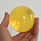 Glass Display Decorations, Crystal Ball, Round, Yellow, 20mm