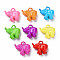 Opaque Acrylic Pendants, Elephant, Mixed Color, 17x19.5x7.5mm, Hole: 3mm, about 540pcs/500g
