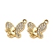 Alloy Rhinestone Pendants, Butterfly, Golden, 16.5x17.5x3mm, Hole: 1.8mm
