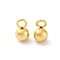201 Stainless Steel Charms, Ball Charm, Real 18K Gold Plated, 7x4mm,Hole:1.60mm