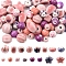 68Pcs 16 Styles Handmade Porcelain Beads, Bright Glazed Porcelain, Round, Mixed Color, 6~14x5.5~12mm, Hole: 1.5~3.3mm