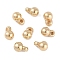 CCB Plastic Charms, Round, Light Gold, 7.5x5mm, Hole: 0.9mm