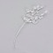 Wedding Bridal Hair Clips, Iron Wire with Acrylic Beads, Clear, 146x65mm
