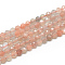 Natural Sunstone Beads Strands, Faceted, Round, 2x2mm, Hole: 0.5mm, about 188pcs/strand, 15.9 inch(40.5cm)