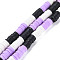 Fixed 3 Color Handmade Polymer Clay Bead Strands, Heishi Beads, Disc/Flat Round, Black & White & Lilac, 6x0.3~1.5mm, Hole: 1.6~1.8mm, about 265~354pcs/strand, 12.76 inch~15.67 inch(32.4cm~39.8cm)