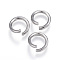 Non-Tarnish 304 Stainless Steel Open Jump Rings, Stainless Steel Color, 12 Gauge, 12x2mm, Inner Diameter: 8mm