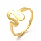 Ion Plating(IP) 304 Stainless Steel Snake Adjustable Ring for Women, Real 18K Gold Plated, Inner Diameter: 17mm