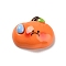 Opaque Resin Cabochons, Cartoon Vegetable Charactor, Pumpkin, 18x22.5x8.5mm