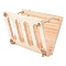 Rabbit Hay Feeder Rack, Natural Wooden Wall-Mountable Hay Manger, for Small Pets Bunny Chinchilla Guinea Pigs, BurlyWood, 150x240x102mm