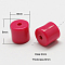 Solid Colour Acrylic Beads, Column, Crimson, 8x8x8mm, Hole: 2mm, about 1075pcs/500g