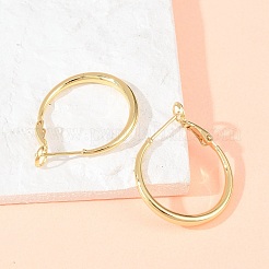 Латунь обруч серьги для женщин&nbsp;EJEW-A156-17A-G