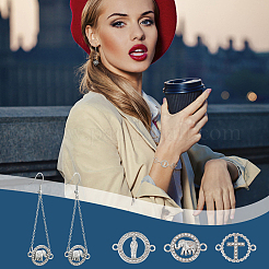 60 шт. 3 стиля подвески-соединители из сплава с кристаллами и стразами&nbsp;FIND-HY0002-57