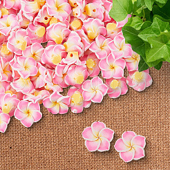 100шт полимерная глина ручной работы 3d цветок плюмерия бусины&nbsp;CLAY-SC0002-48D