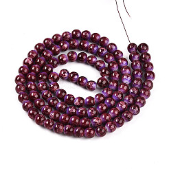 Выпечка окрашенные стеклянные бусины пряди&nbsp;DGLA-N008-8mm-04