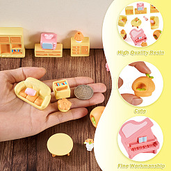 15 шт. 15 стиля миниатюрных украшений из смолы&nbsp;AJEW-TA0002-81